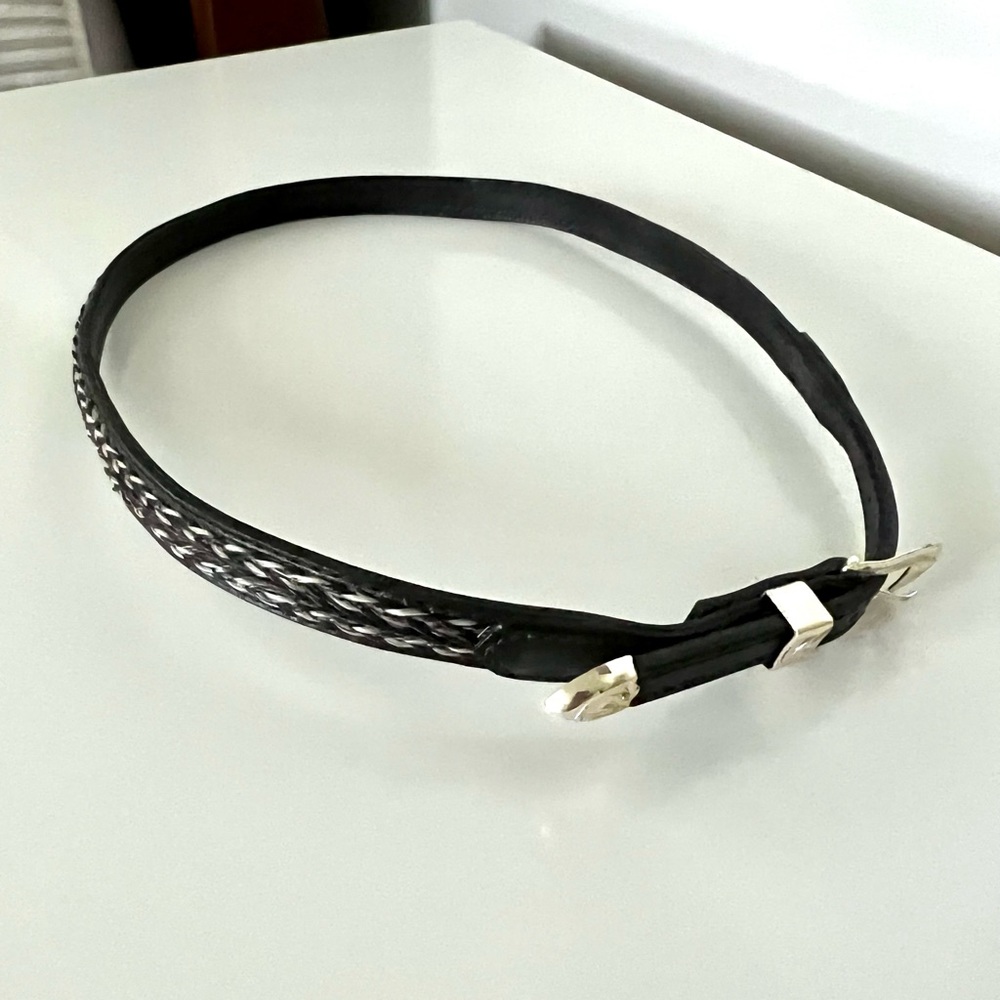 NWOT Adjustable leather and horse hair hat band